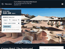 Tablet Screenshot of hotelcervocostasmeralda.com